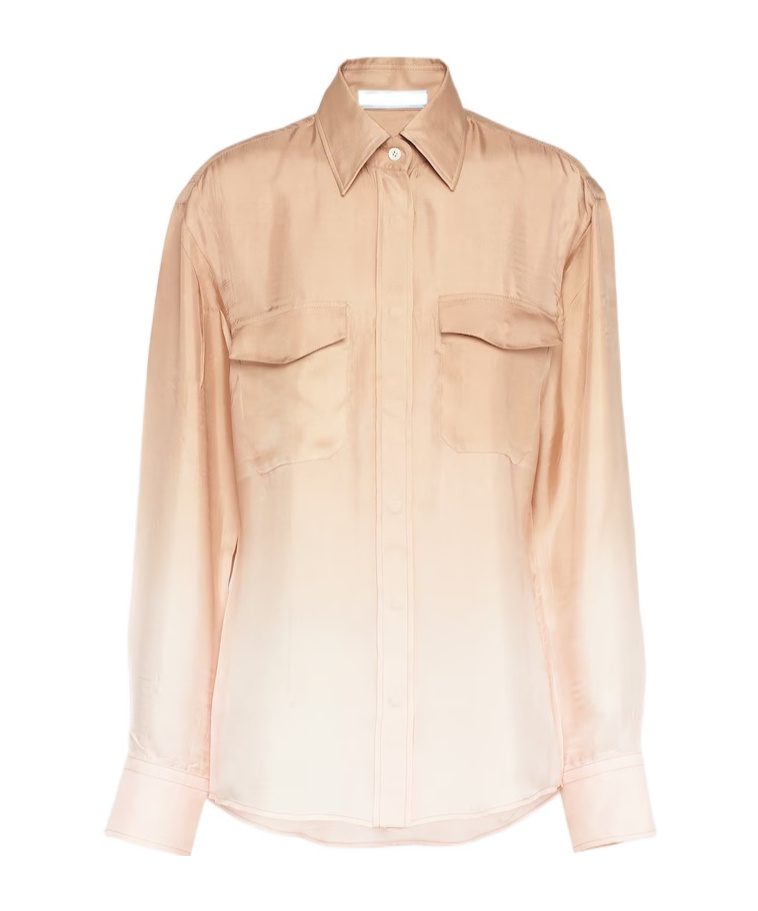 Prada Bedrucktes Hemd Aus Twill Mit Farbverlauf In Brown