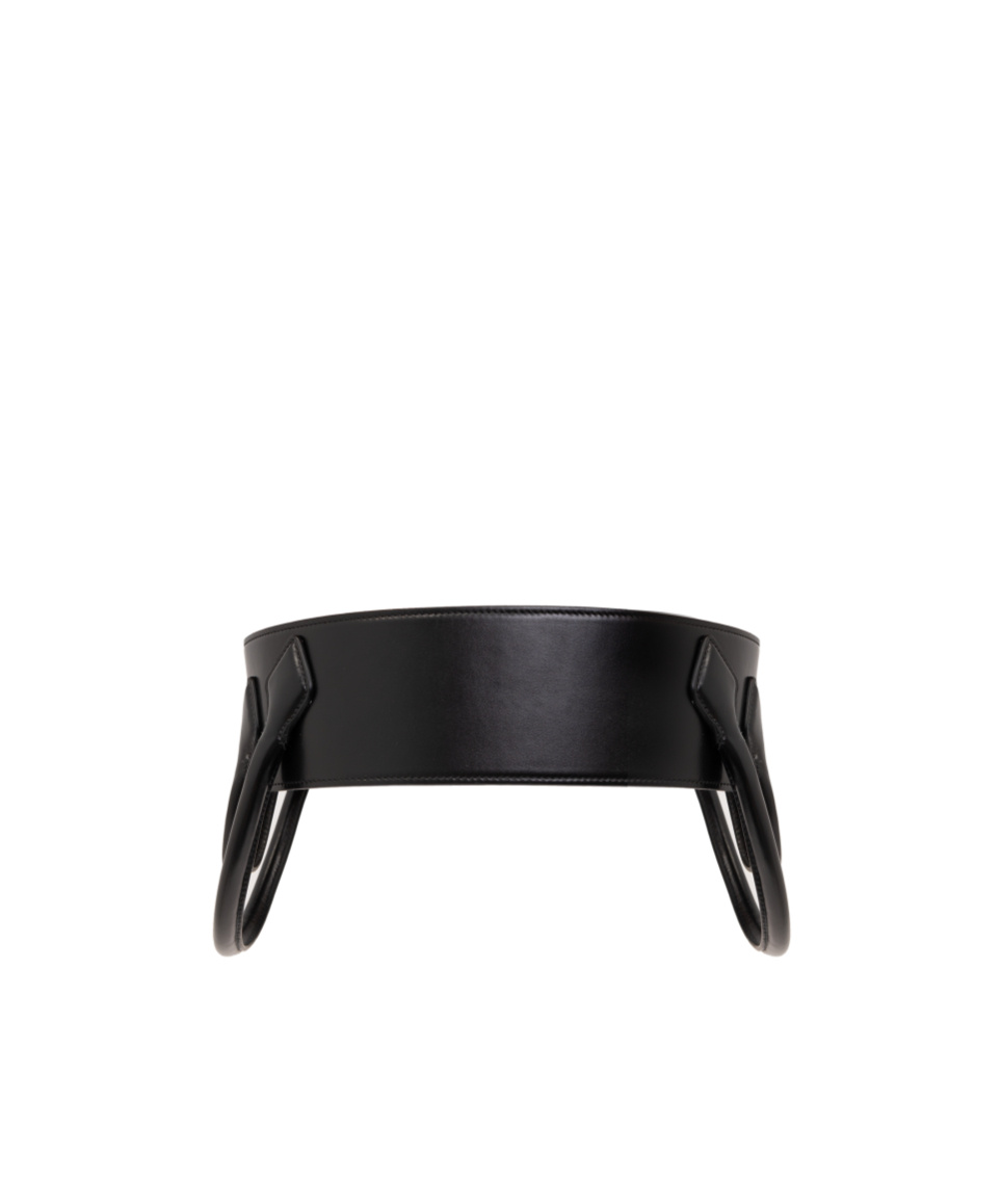 Alaïa Decorative-handles Leather Belt In Black
