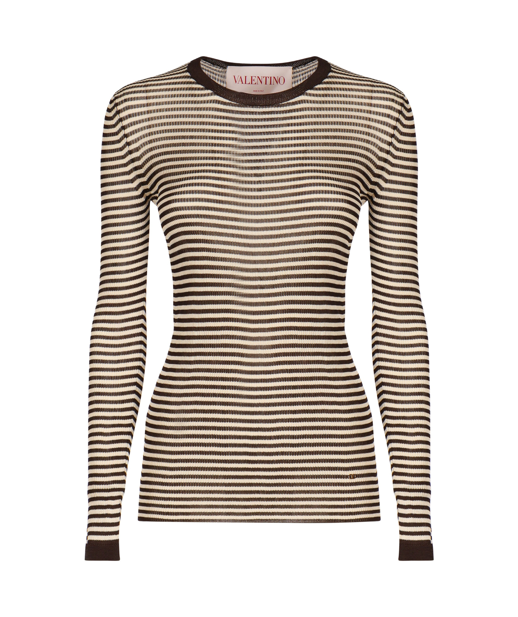 Valentino Long-sleeved Sweater In Nude