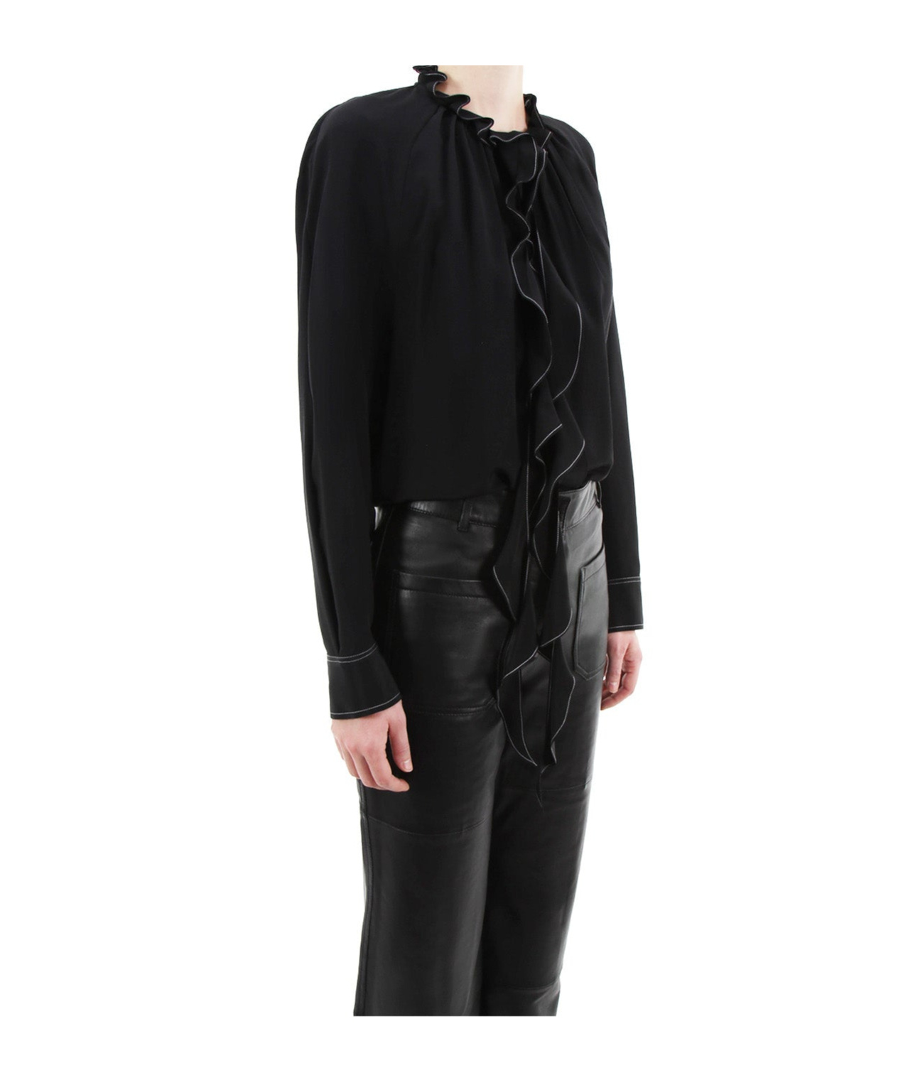 VICTORIA BECKHAM LONG-SLEEVED FRILLY SHIRT