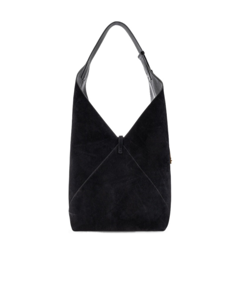 Ferragamo Slouchy Suede Hobo Bag In Black