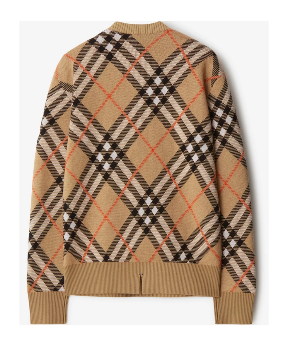 Burberry Ered Wool And Mohair Pullover Sweater In Nude