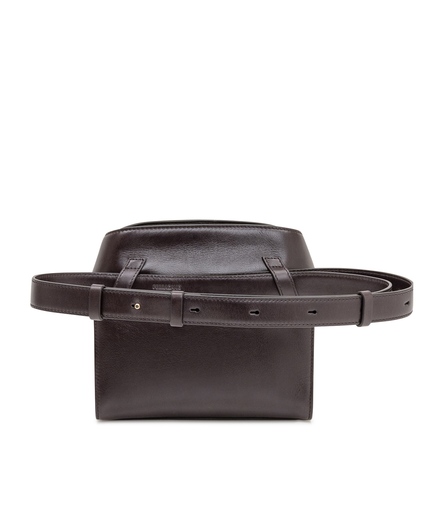 Ferragamo Hug Logo Printed Belt Bag In Burgundy