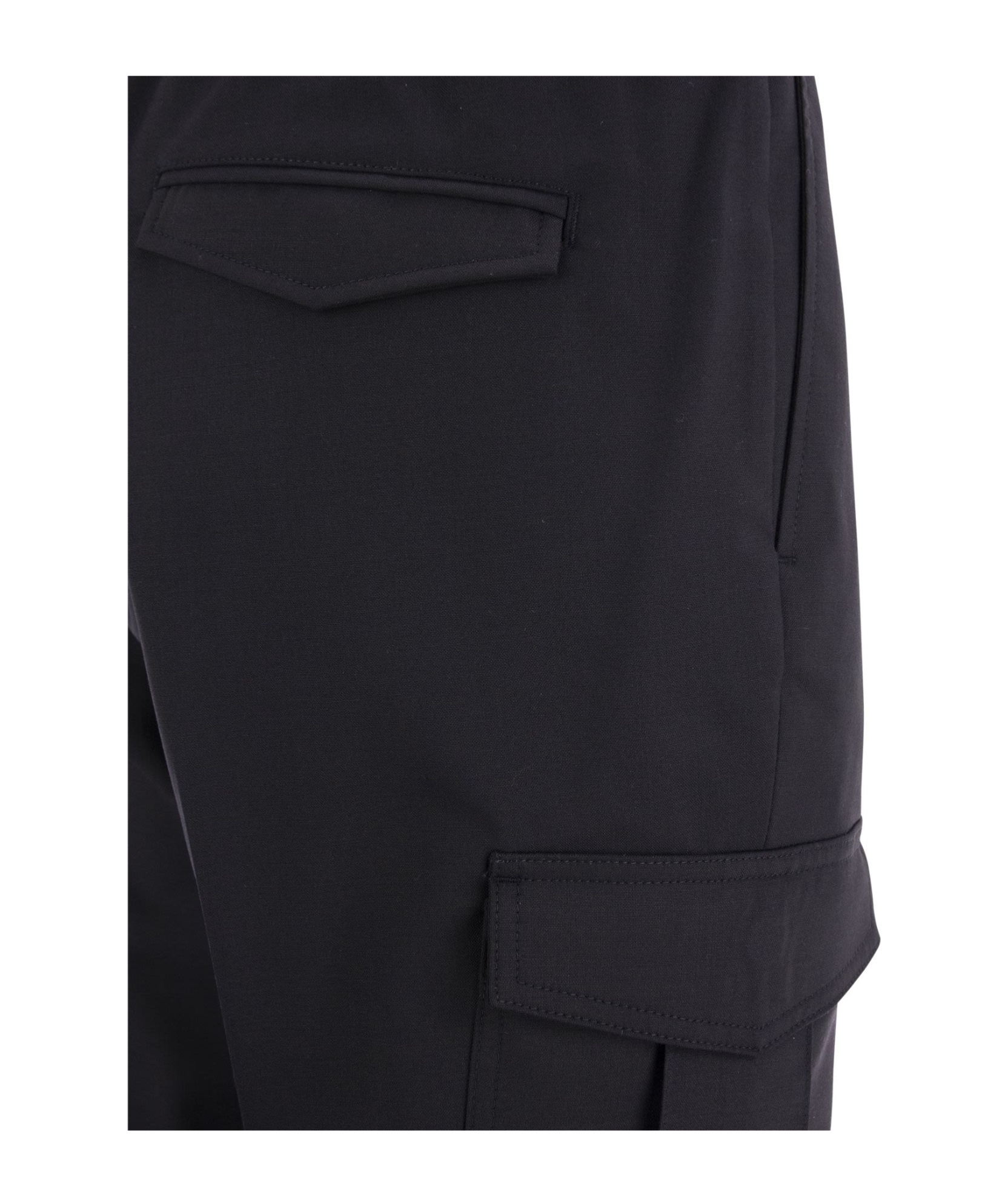 Peserico Drawstring-waist Tapered Trousers In Black