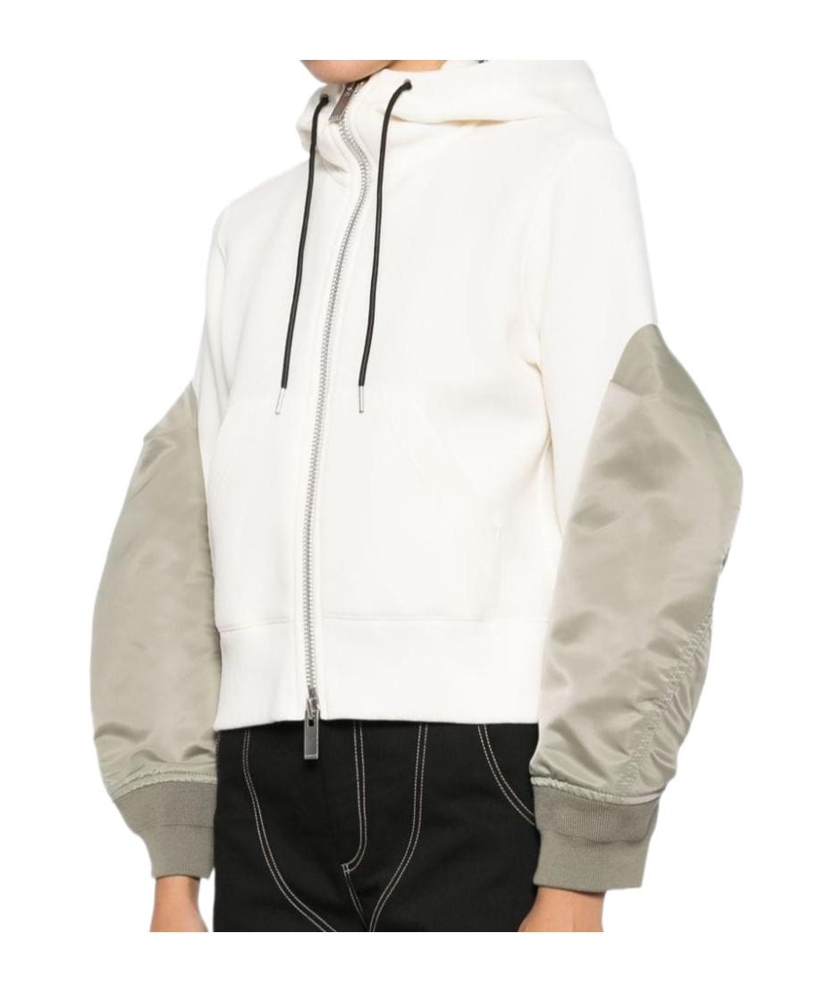 Sacai Panelled Jacket In White