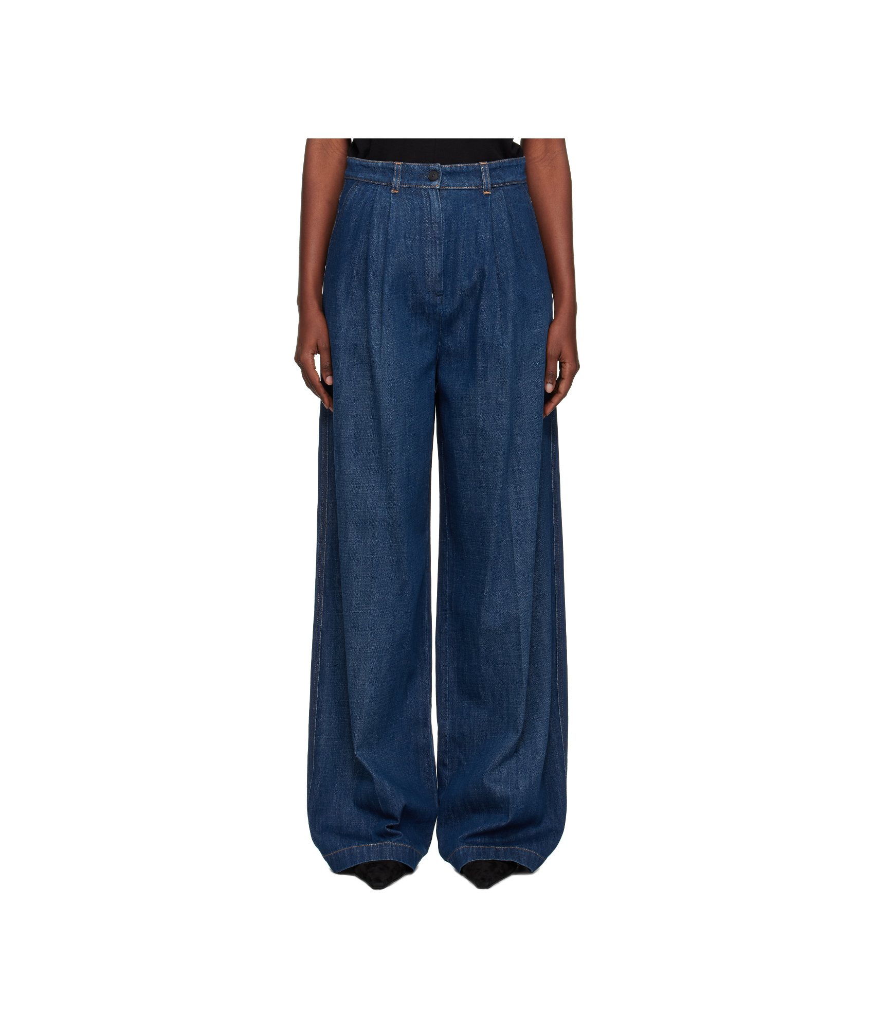 Lanvin Jeans With Belt Loops In Blue