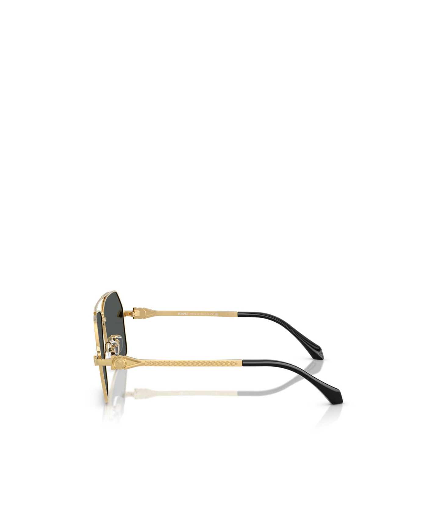 Versace Rectangular Frame Sunglasses In Black