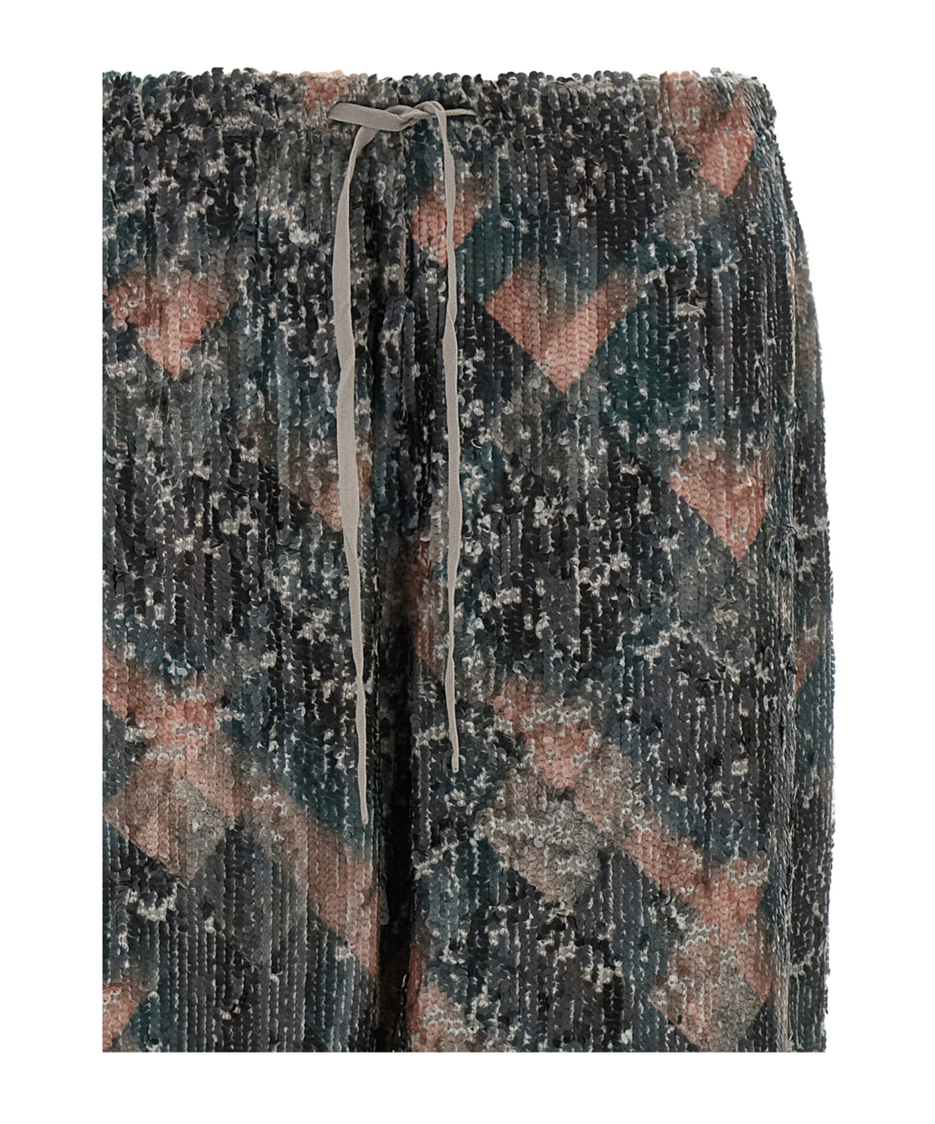 Dries Van Noten Waistband Pants Wide Leg Textured Fabric In Black
