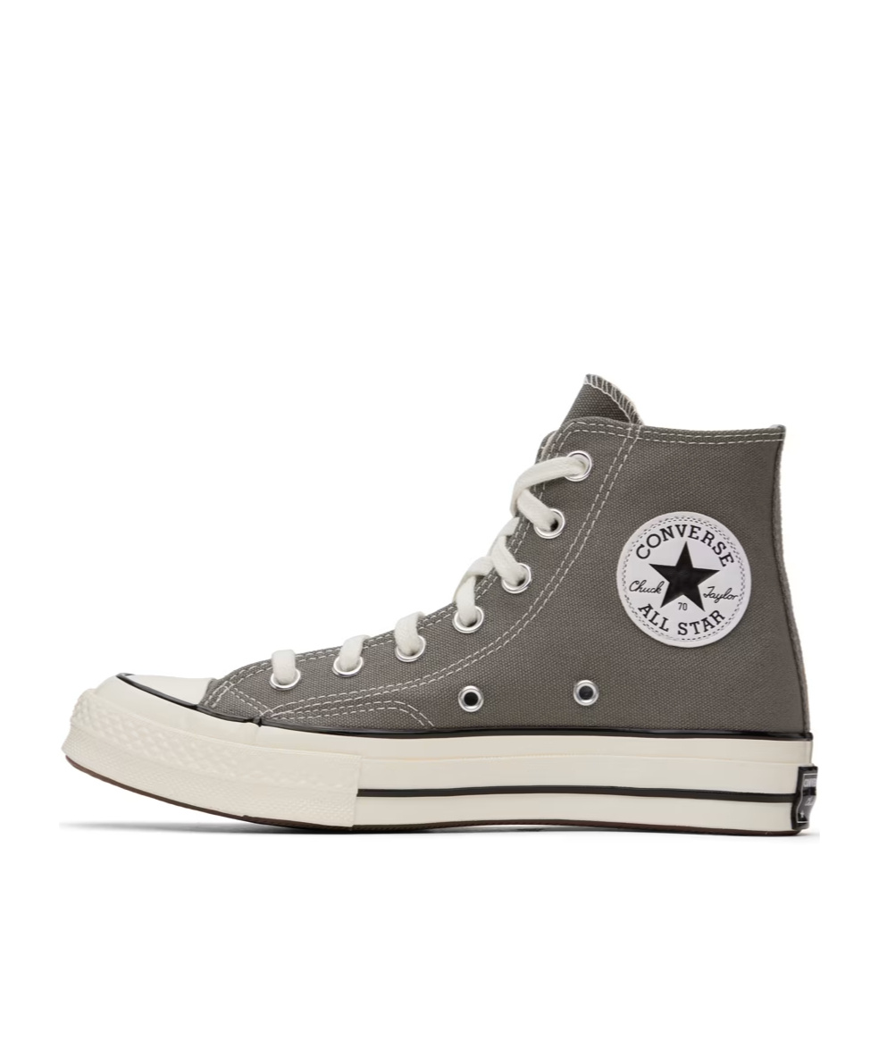 Converse Round Head Lace High-top Casual Sneakers In Black