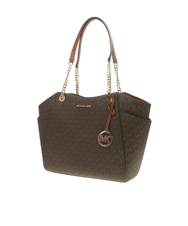 Michael Kors Jet Set Travel Tote Shoulder Bag In Brown