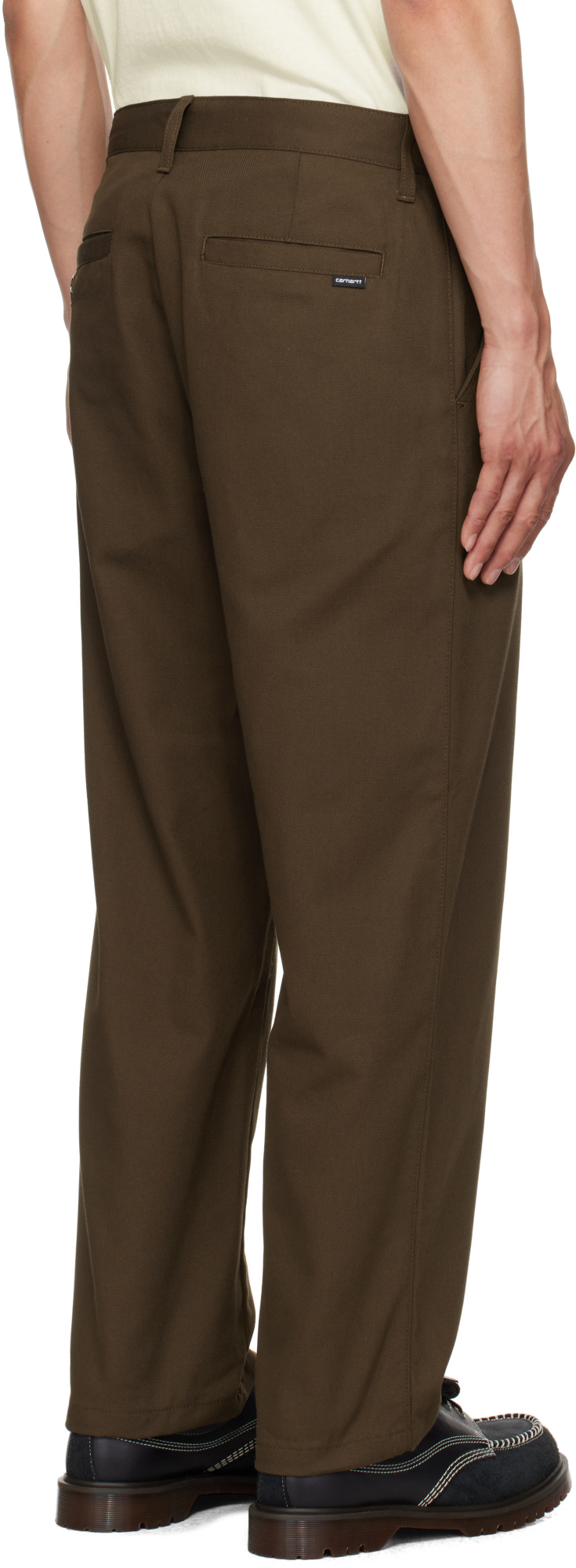 Carhartt Brown Module Trousers In Green