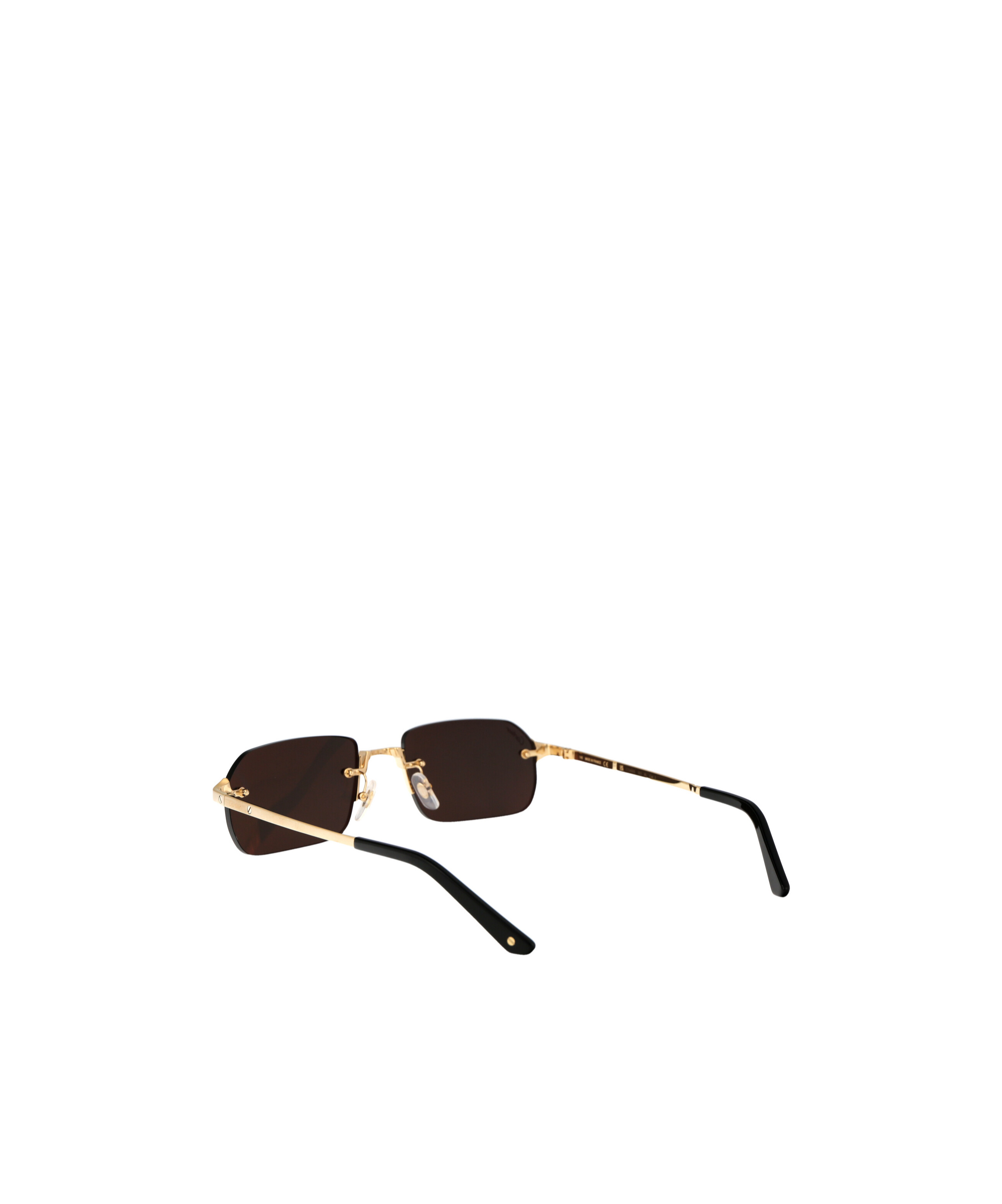 Cartier Rectangular Frame Sunglasses In Black