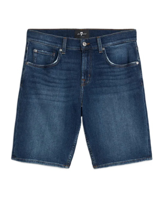 7 For All Mankind Denim Shorts In Blue
