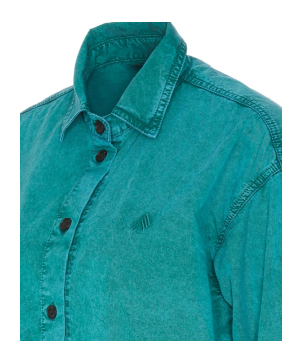 Attico Jacket Chest Pocket Regular Collar In Green