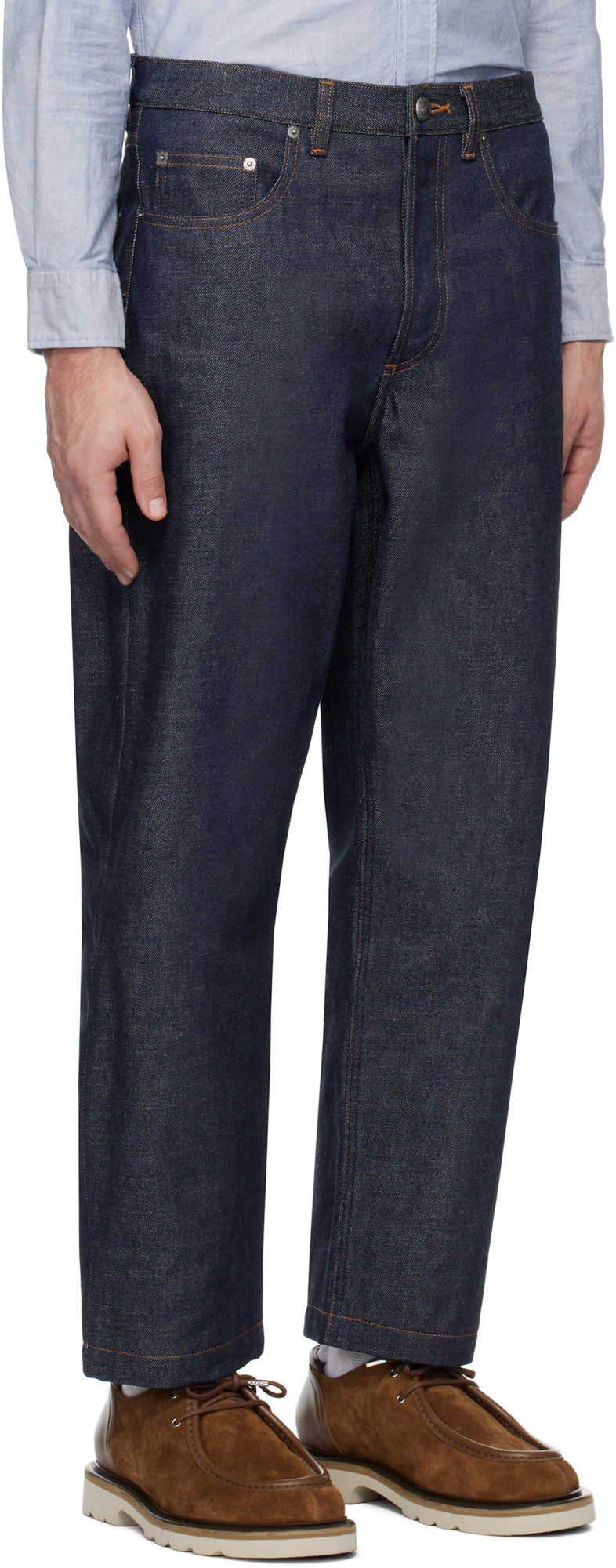 Apc Jeans With Belt Loops In Black