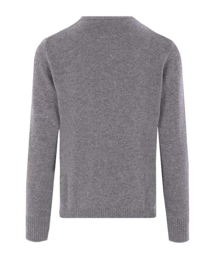 Roberto Collina Round-neck Knitted Sweater In Gray