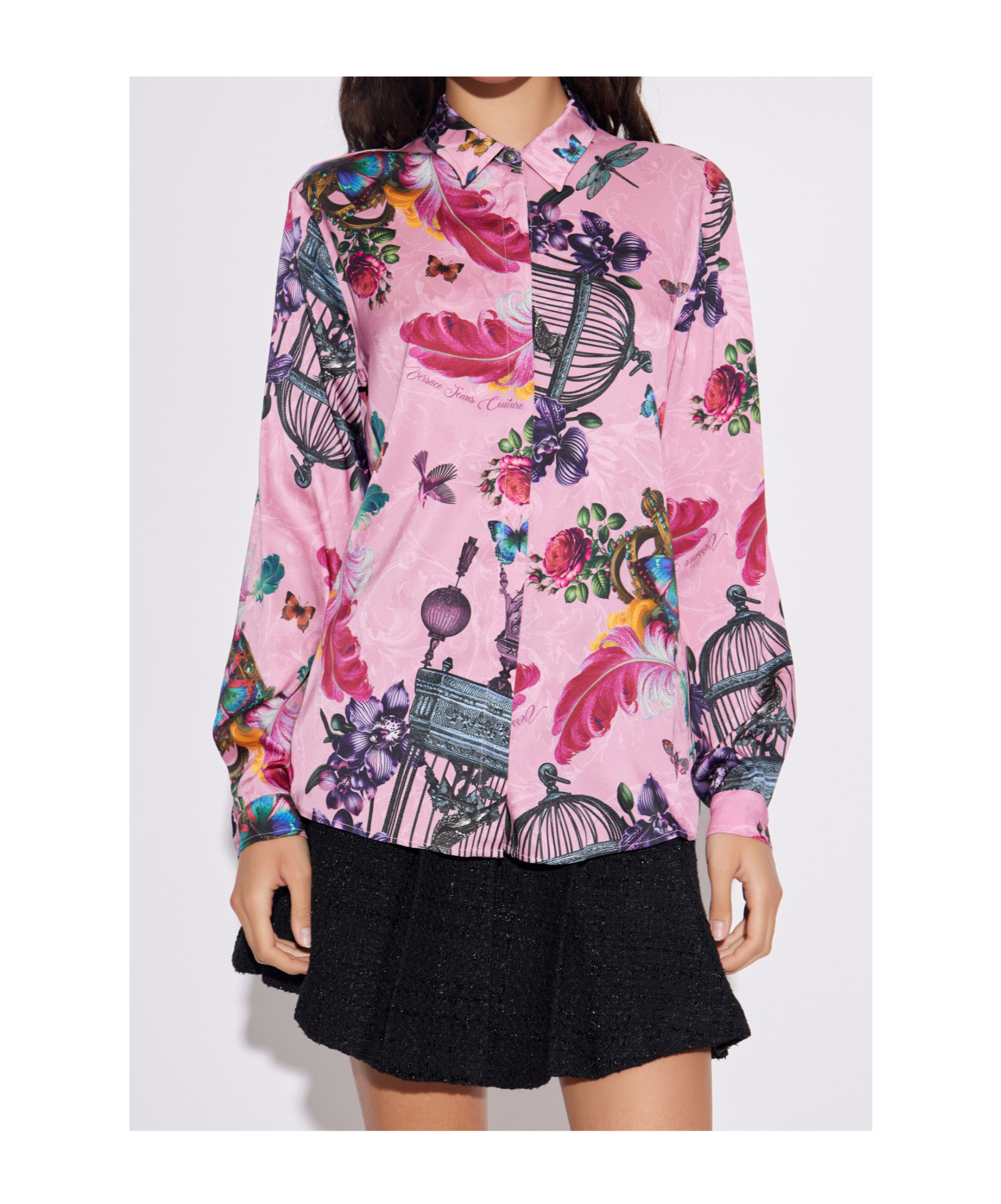 Versace Jeans Long-sleeved Shirt In Multi