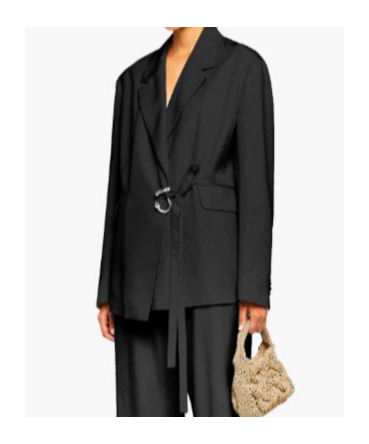 Jw Anderson Tailored Wrap Blazer In Black