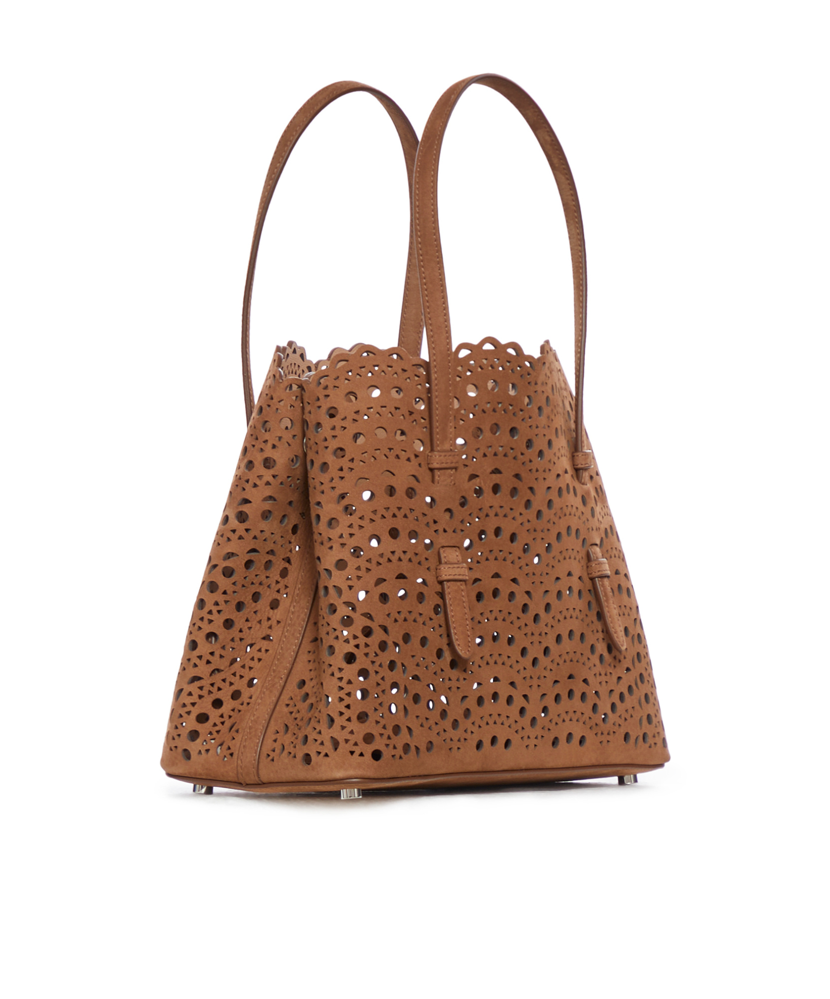 Alaïa Mina 25 Bag In Luxury Suede In Brown