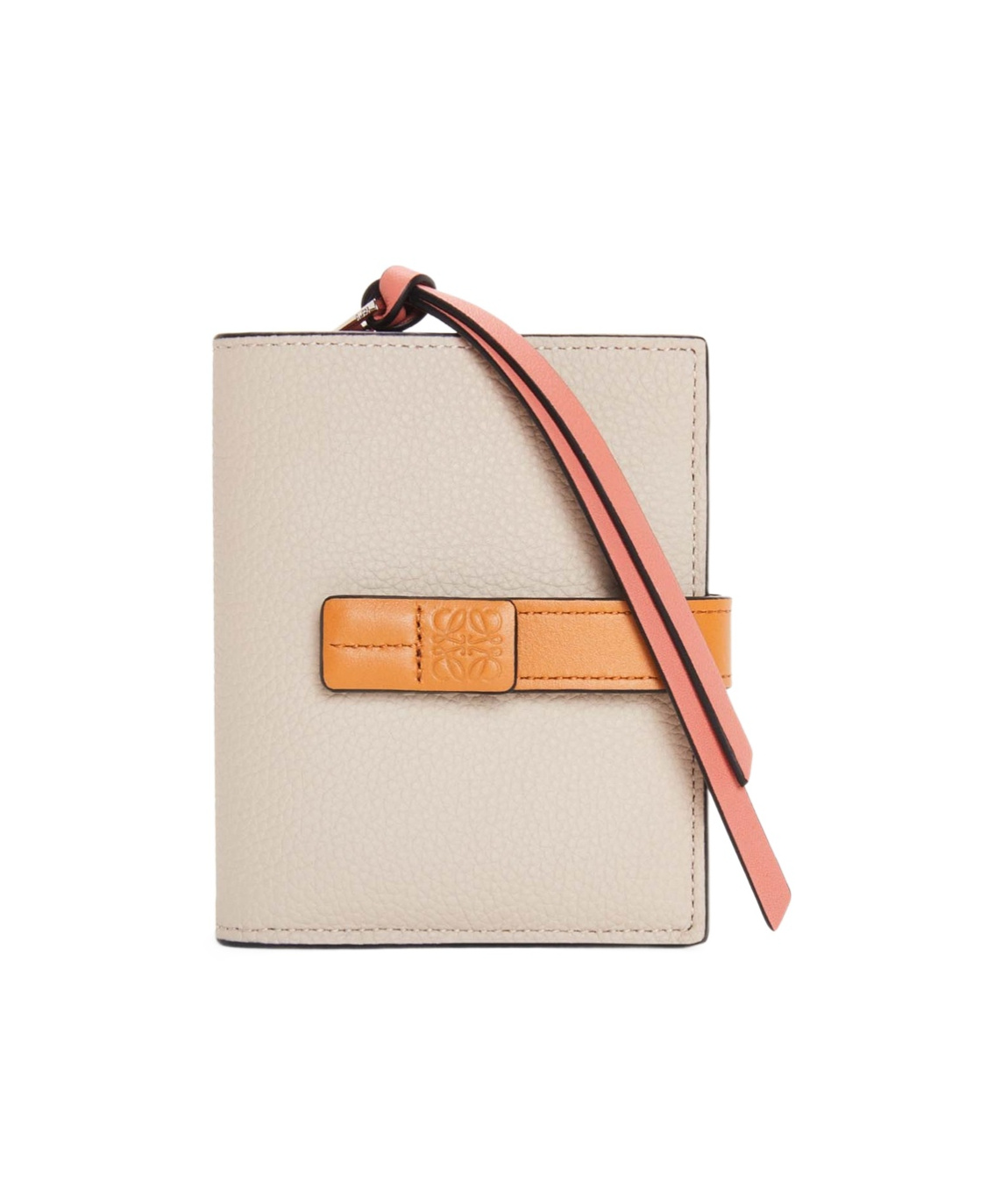 Loewe Logo Zipper Wallet In Nude