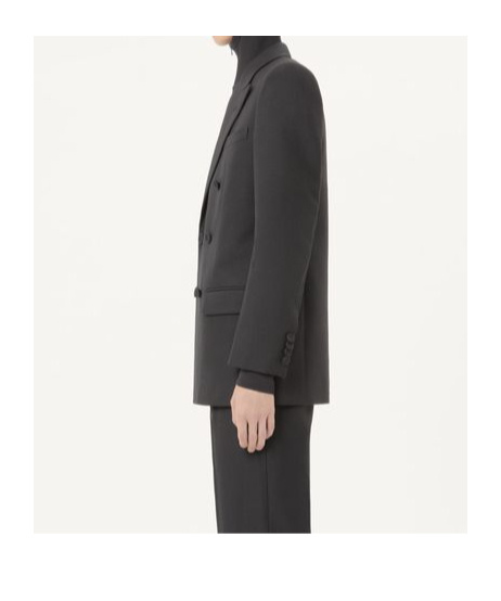 Valentino Double-breasted Suit Jacket In Brown