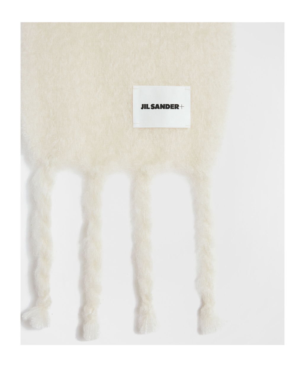 Jil Sander Wool Blend Scarf In White
