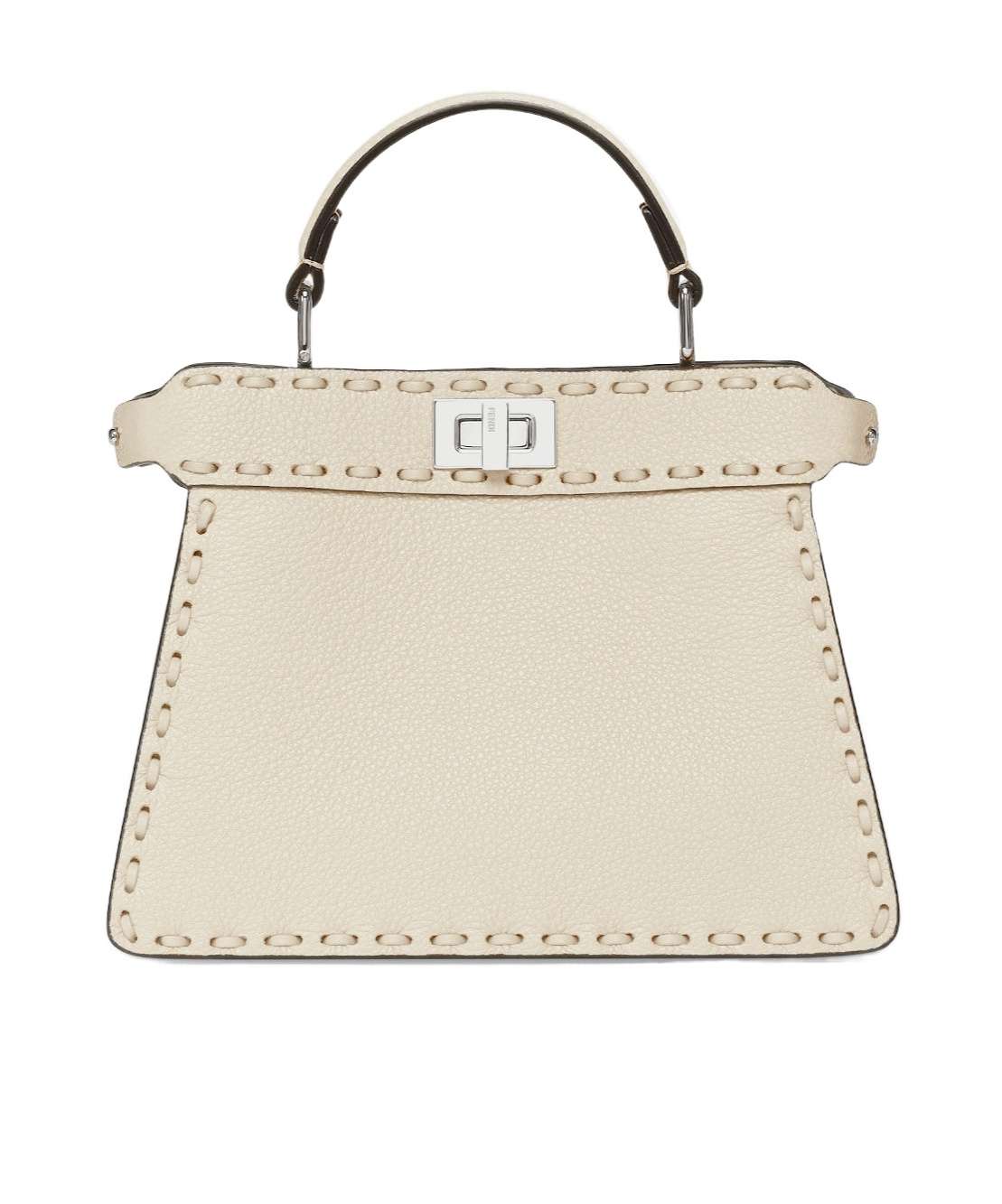 FENDI CAMELLIA-COLOURED SELLERIA BAG WITH 306 HAND-SEWN TOPSTITCHES