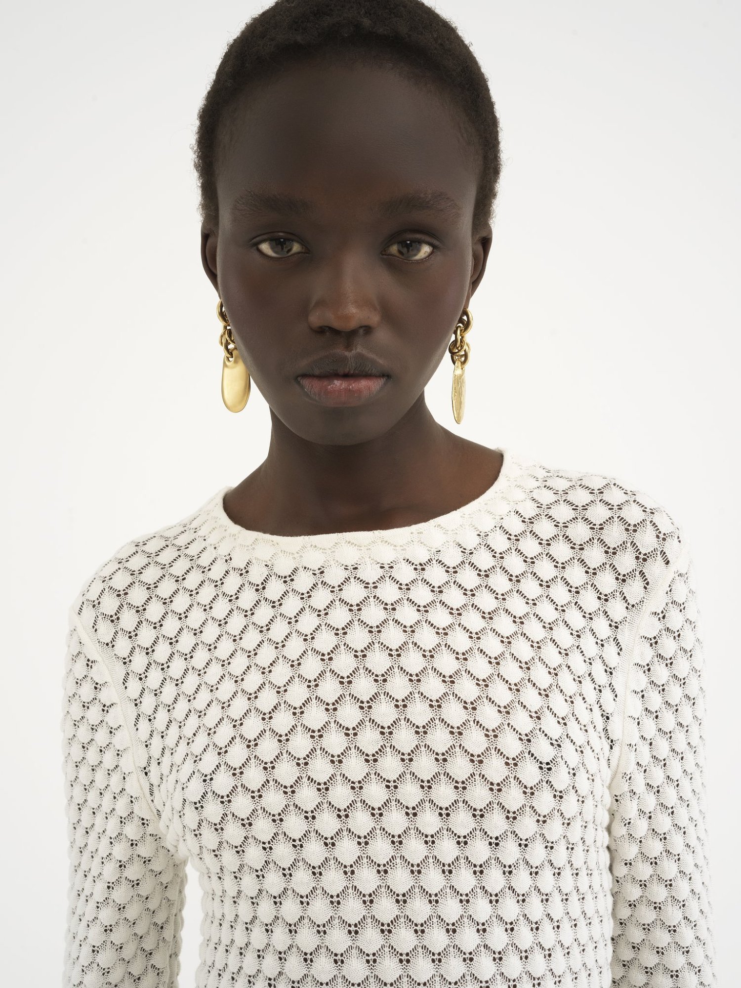 CHLOÉ POINTELLE-KNIT MINI DRESS