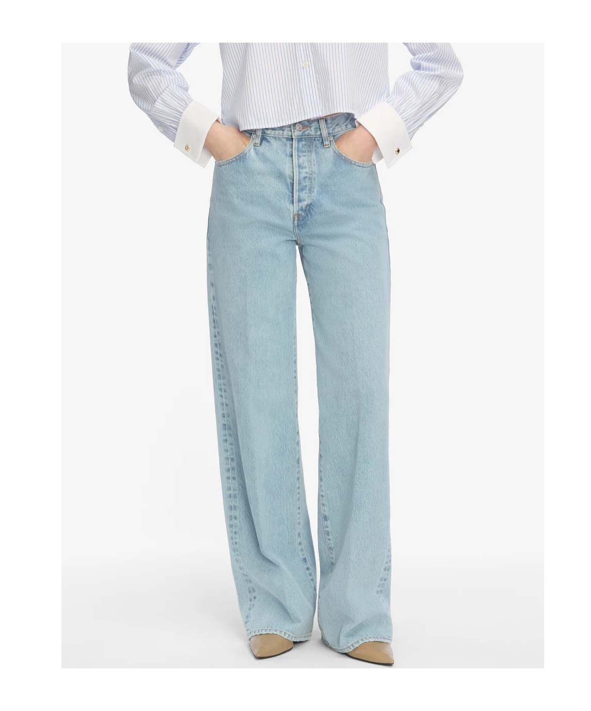 Frame High Waist Jeans In Blue