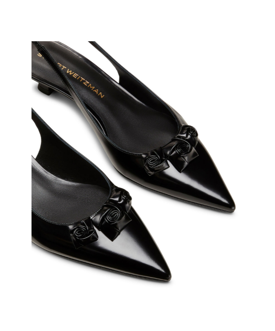 Stuart Weitzman Pointed High-heeled Sandals In Black