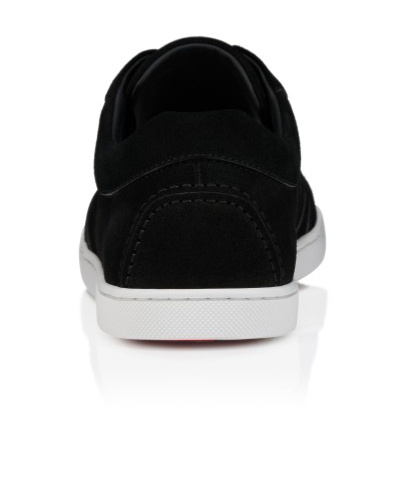Christian Louboutin Chambelisneak Crosta Calf Leather Sneakers In Black