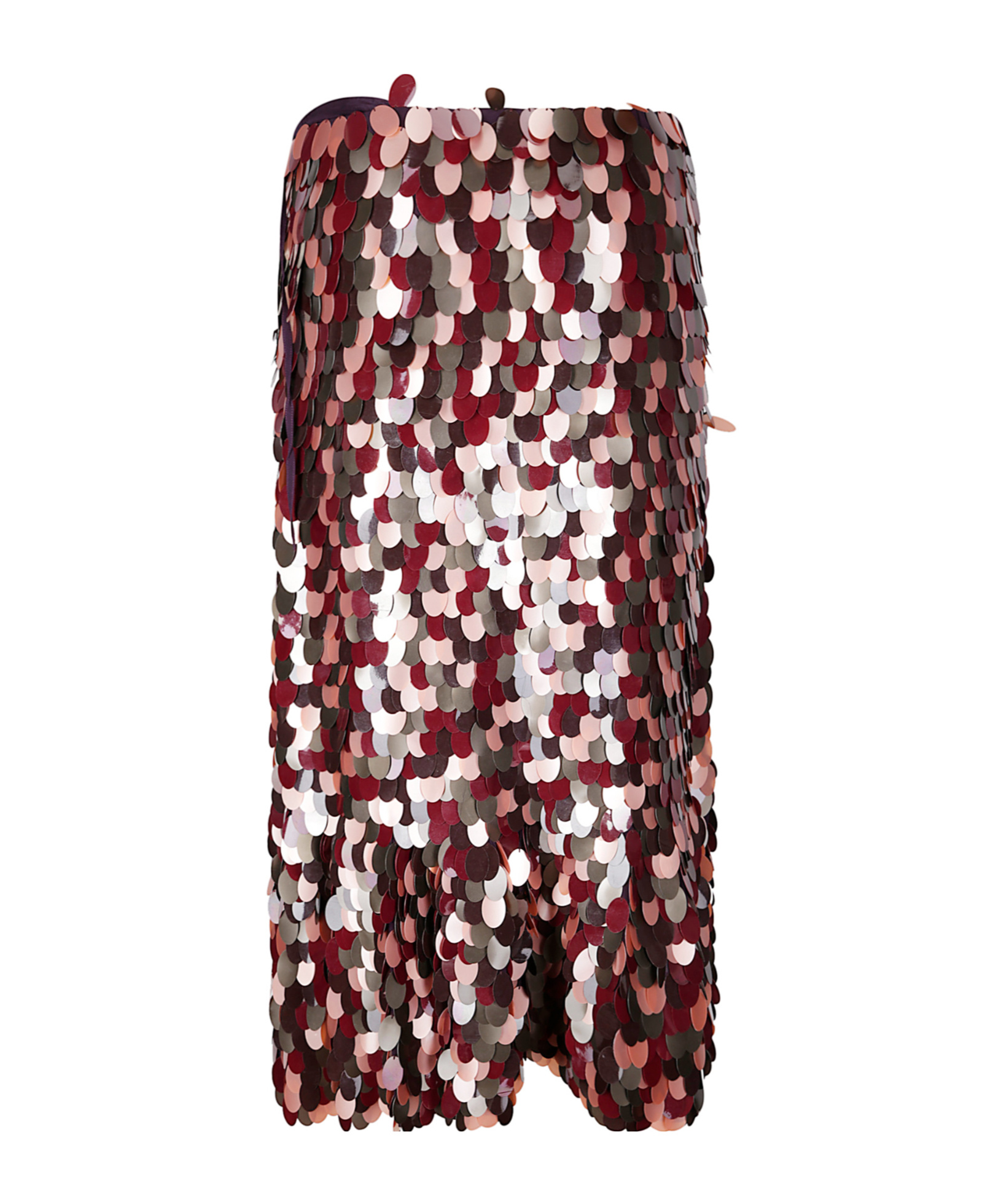 Dries Van Noten Textured Wrap Skirt With Herringbone Sequins In Multi