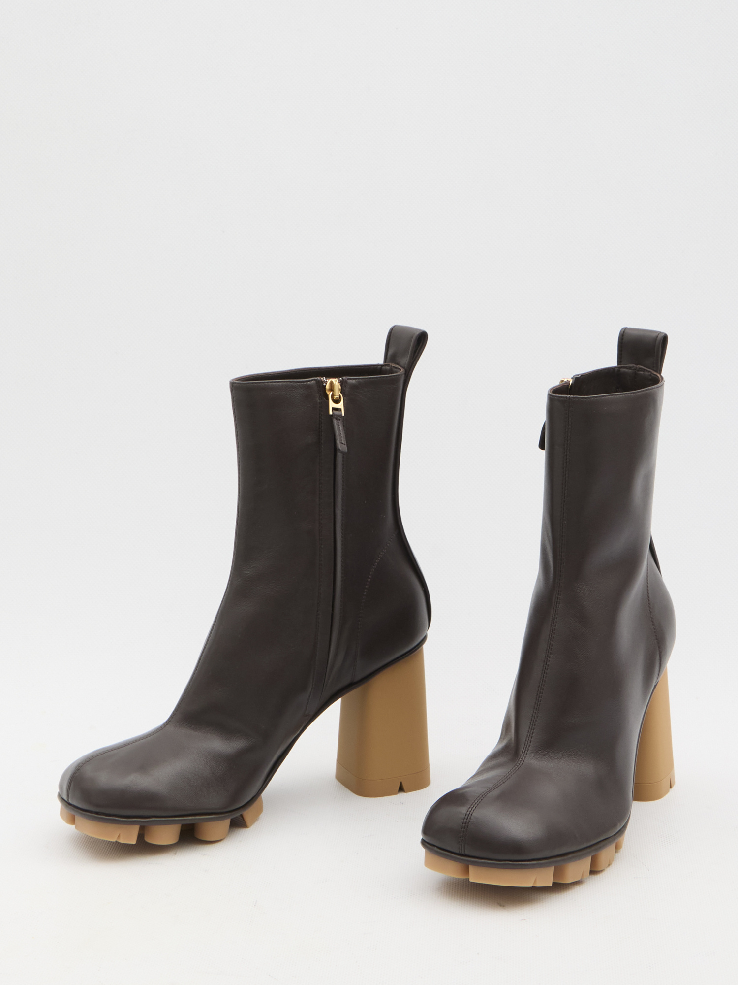 Bottega Veneta Shore 70 Nappa Leather Ankle Boots In Black