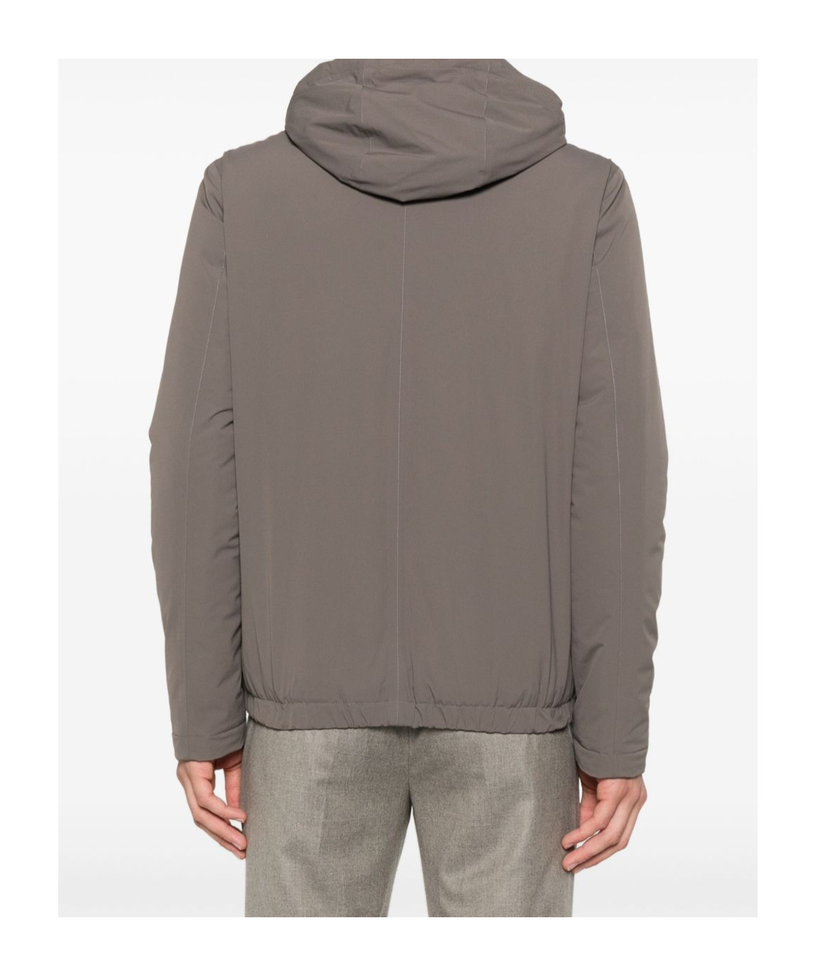 Herno Jackets Cropped Elasticated Hem In Gray