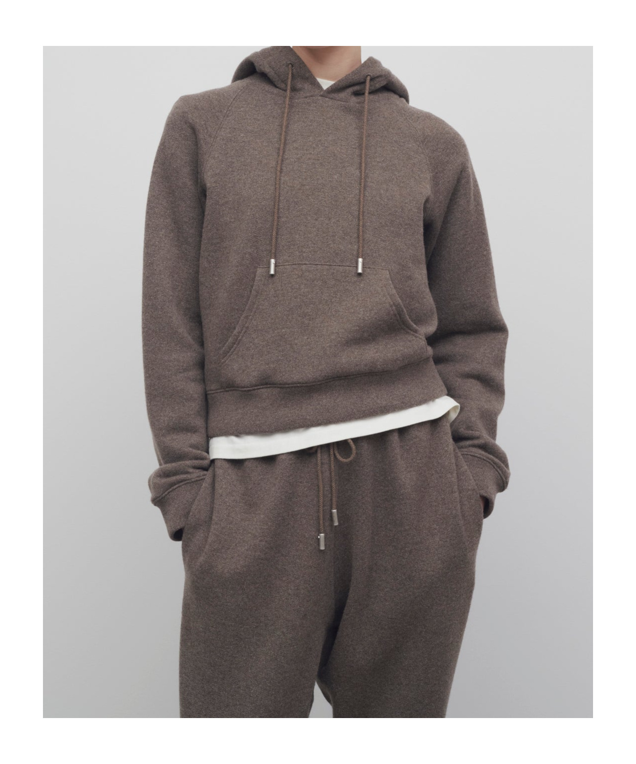 The Row Timia Sweatshirt In Cotton And Cashmere In Brown