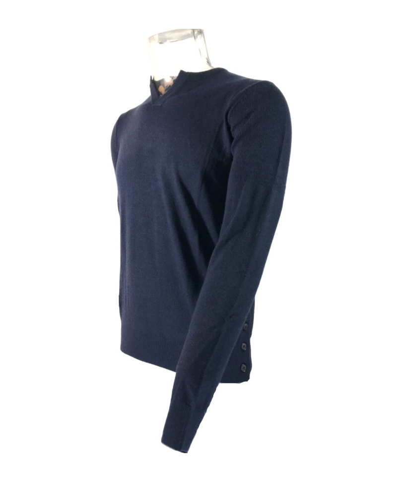 ARMANI JEANS LONG-SLEEVED CONTRASTING SWEATER