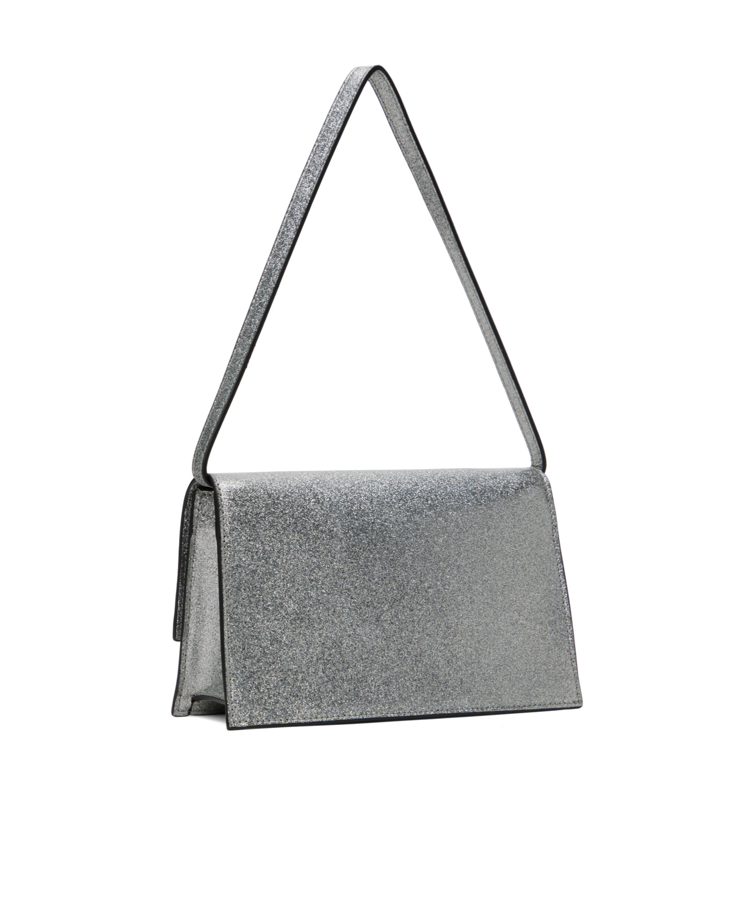 Shop Coperni Mini Glitter Folder Shoulder Bag In Silver