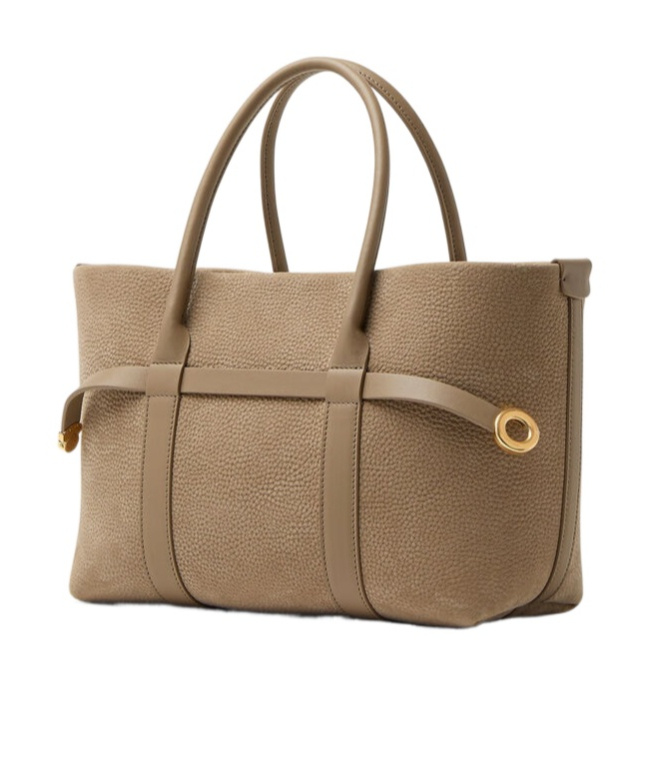 Loro Piana Ghiera Small Handbag In Smoky Brown/sun Gold