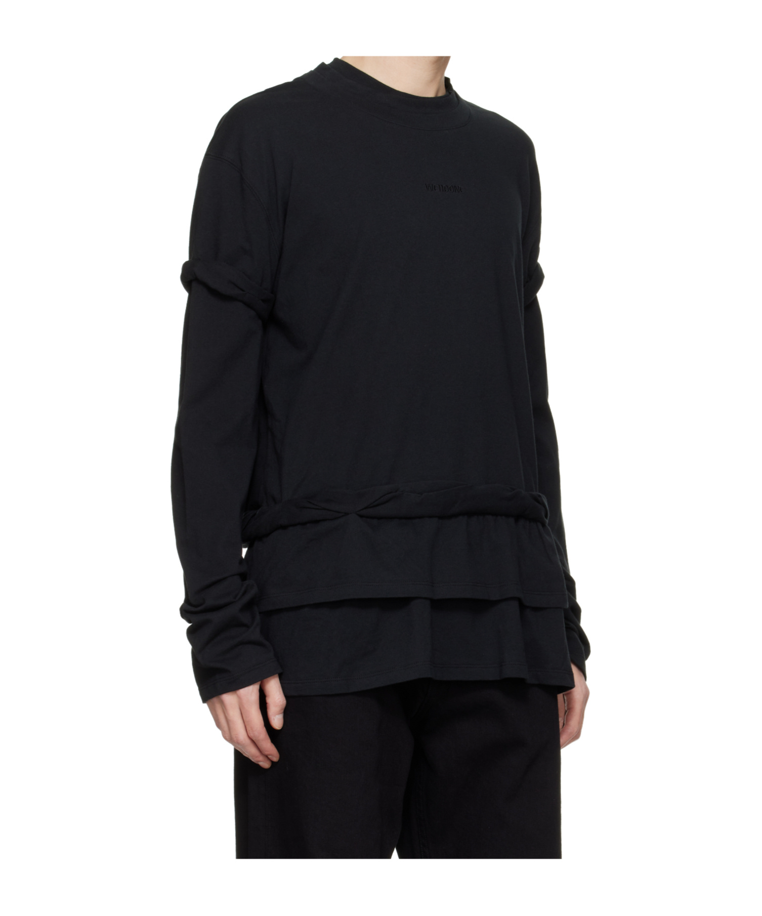 We11 Done Three-layer Design T-shirt In Black