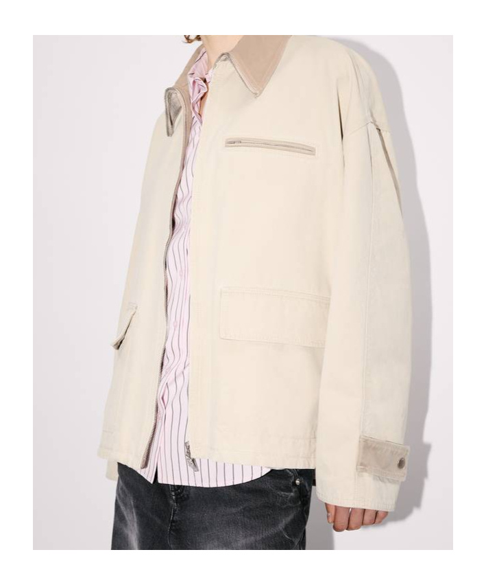 Kenzo Workwear Jacket In Cotton In Burgundy