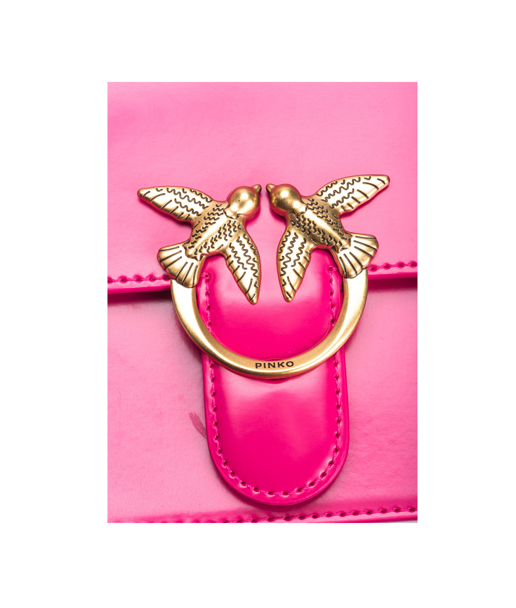 Shop Pinko Flap Shoulder Bag In Pink