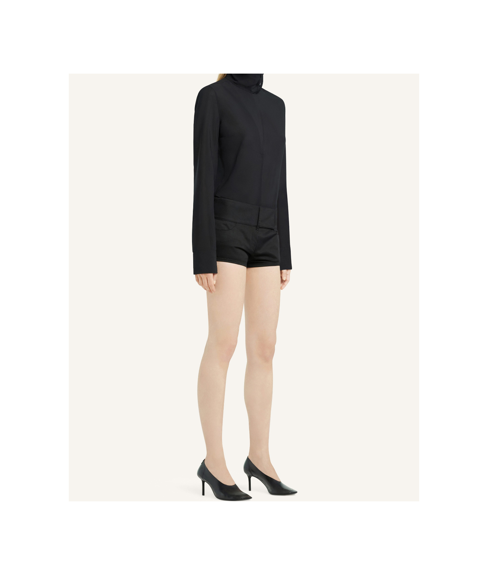 Courrèges Black Belted Mini Shorts