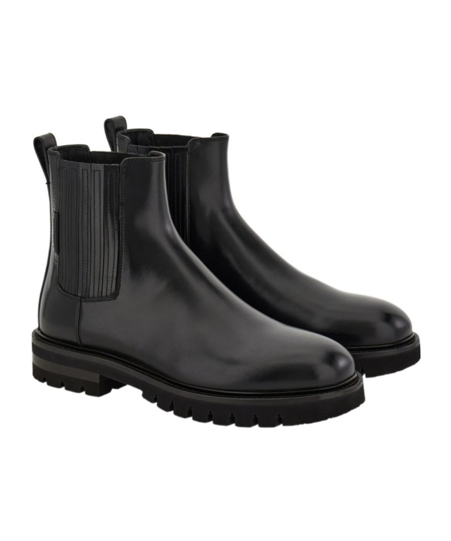 Ferragamo Lug Sole Chelsea Boot In Black