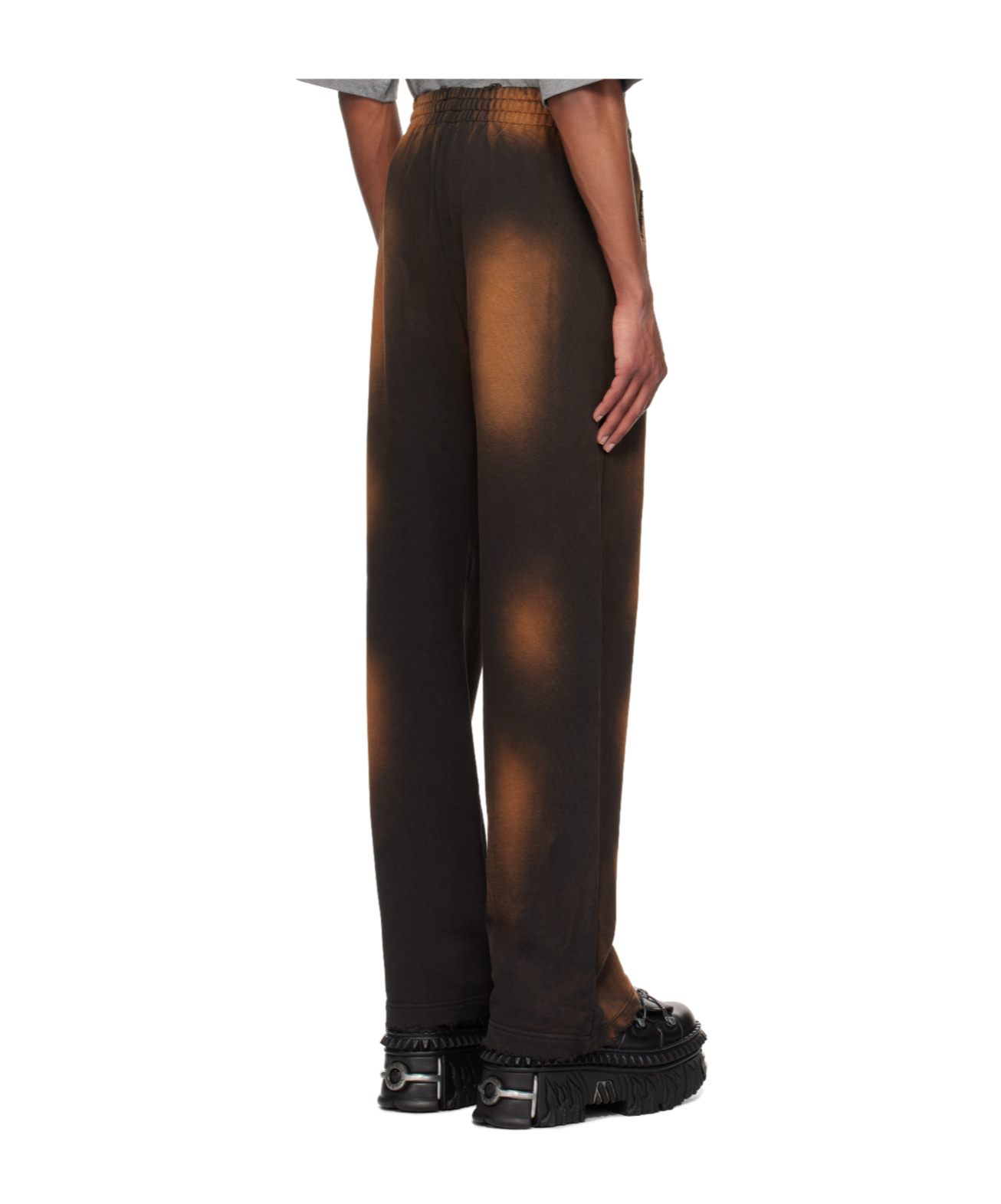 We11 Done Distressed Track Pants In Black