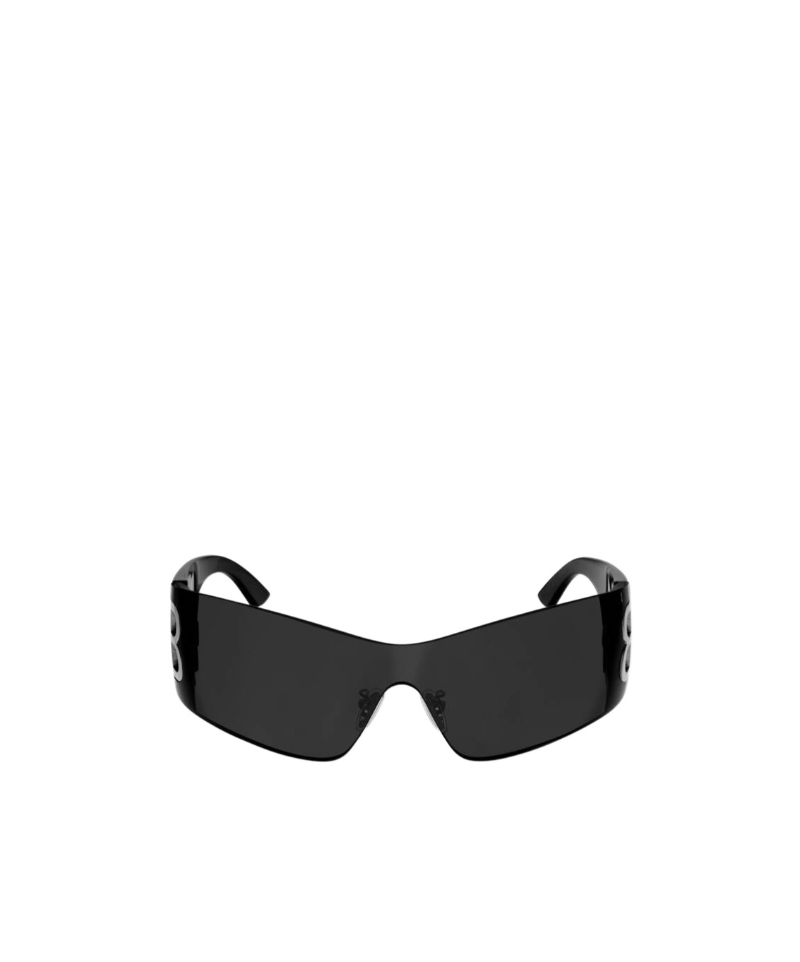 Balenciaga Shield Frame Logo Sunglasses In Black