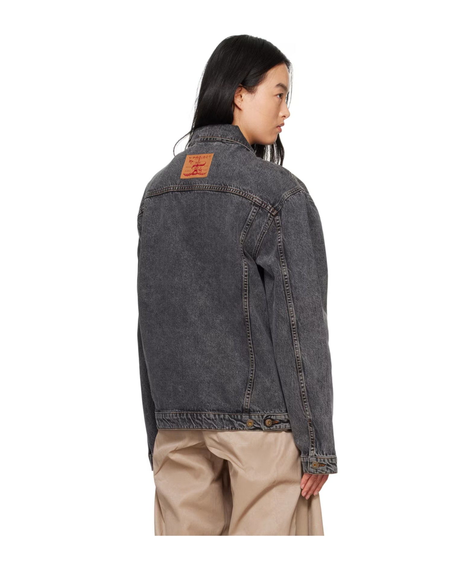 Y/PROJECT WIRE LAPEL DENIM COAT