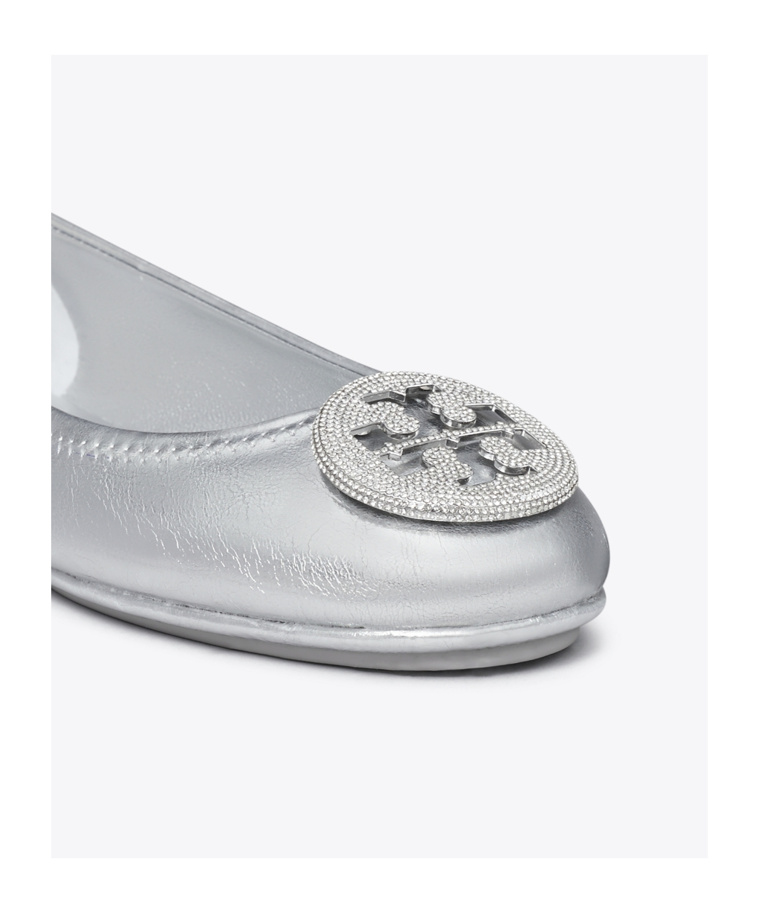 Tory Burch Minnie Travel Ballet Flats In White