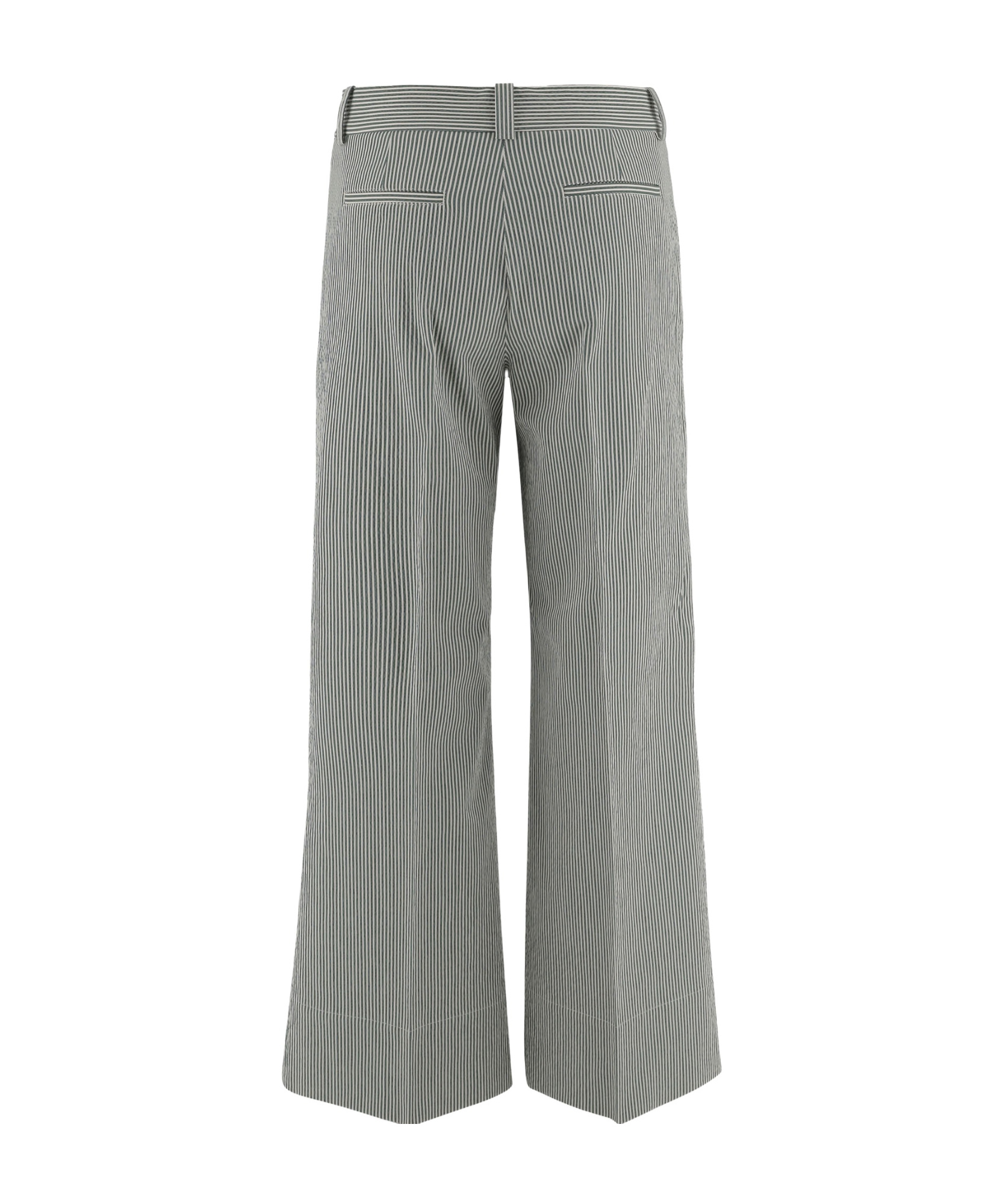 Shop Ql2 Striped Casual Pants In Gray