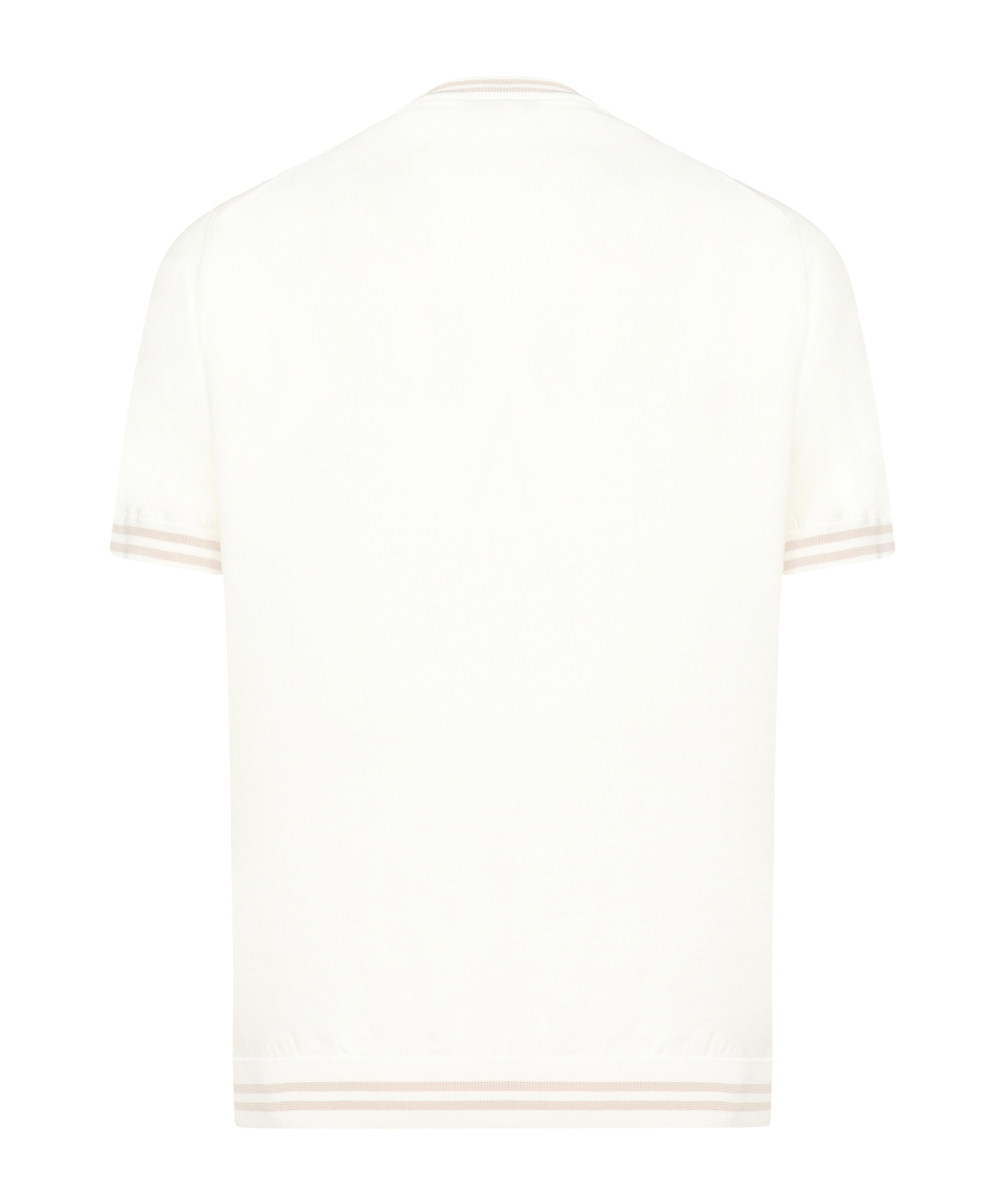 Eleventy Ribbed-trim Short-sleeve Sweater In White