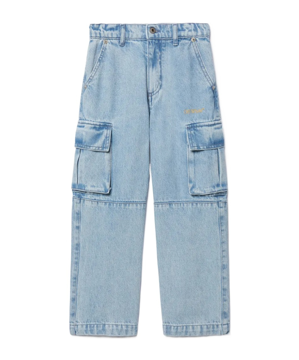 Off-white Bookish Diag Jeans In Blue